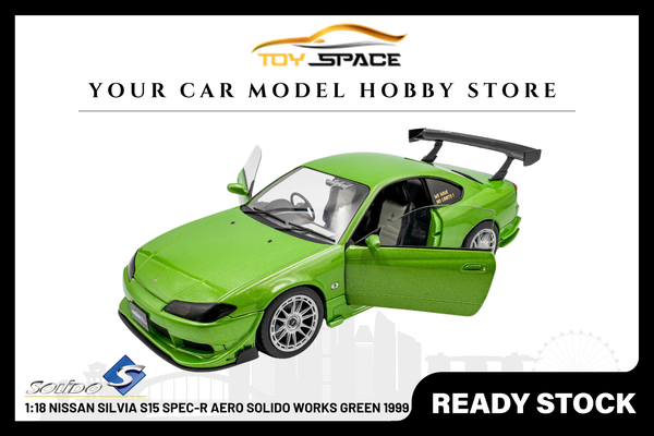 [SOLIDO] 1:18 Nissan Silvia S15 Spec-R Aero Solido Works Green 1999