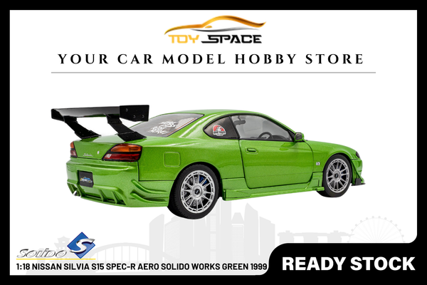 [SOLIDO] 1:18 Nissan Silvia S15 Spec-R Aero Solido Works Green 1999