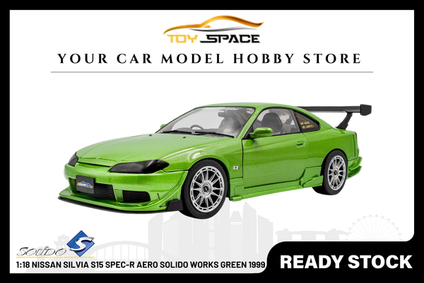 [SOLIDO] 1:18 Nissan Silvia S15 Spec-R Aero Solido Works Green 1999