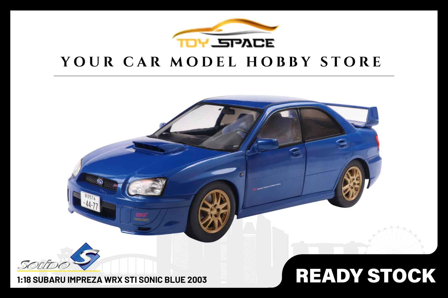 [SOLIDO] 1:18 Subaru Impreza WRX STI Sonic Blue 2003