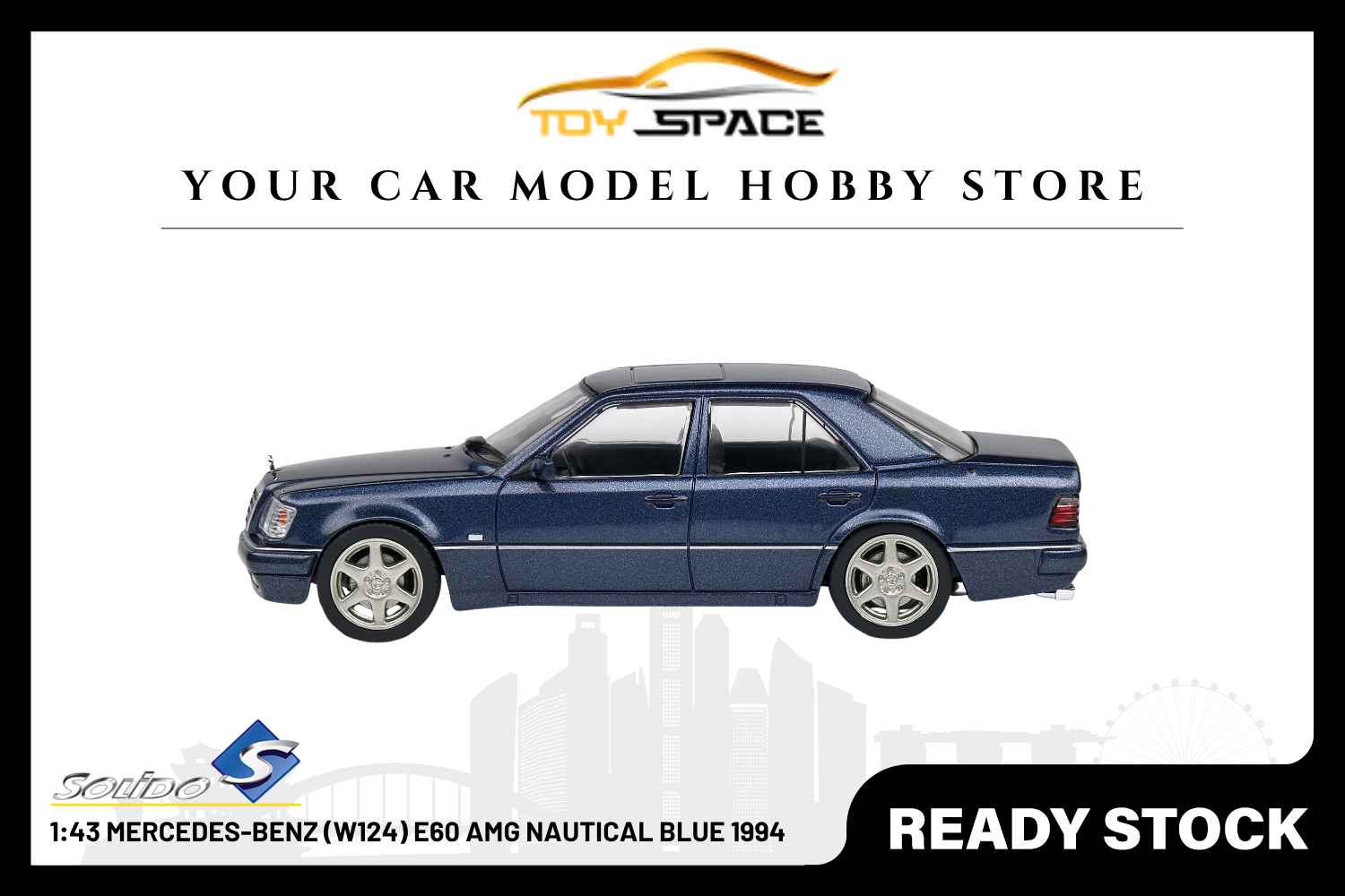 [SOLIDO] 1:43 Mercedes-Benz (W124) E60 AMG Nautical Blue 1994