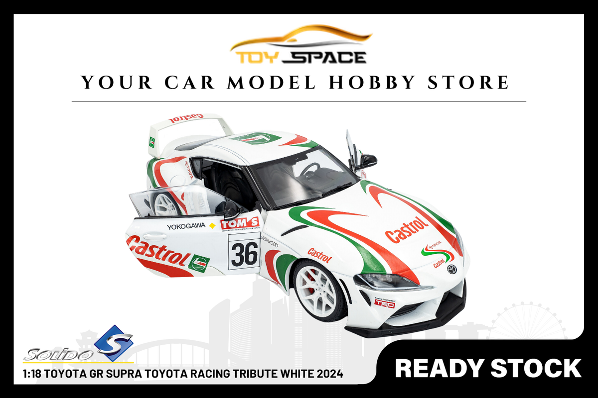 [SOLIDO] 1:18 Toyota GR Supra Toyota Racing Tribute White 2024 - Toy Space Diecast Online Store Singapore