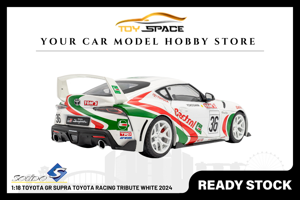 [SOLIDO] 1:18 Toyota GR Supra Toyota Racing Tribute White 2024 - Toy Space Diecast Online Store Singapore