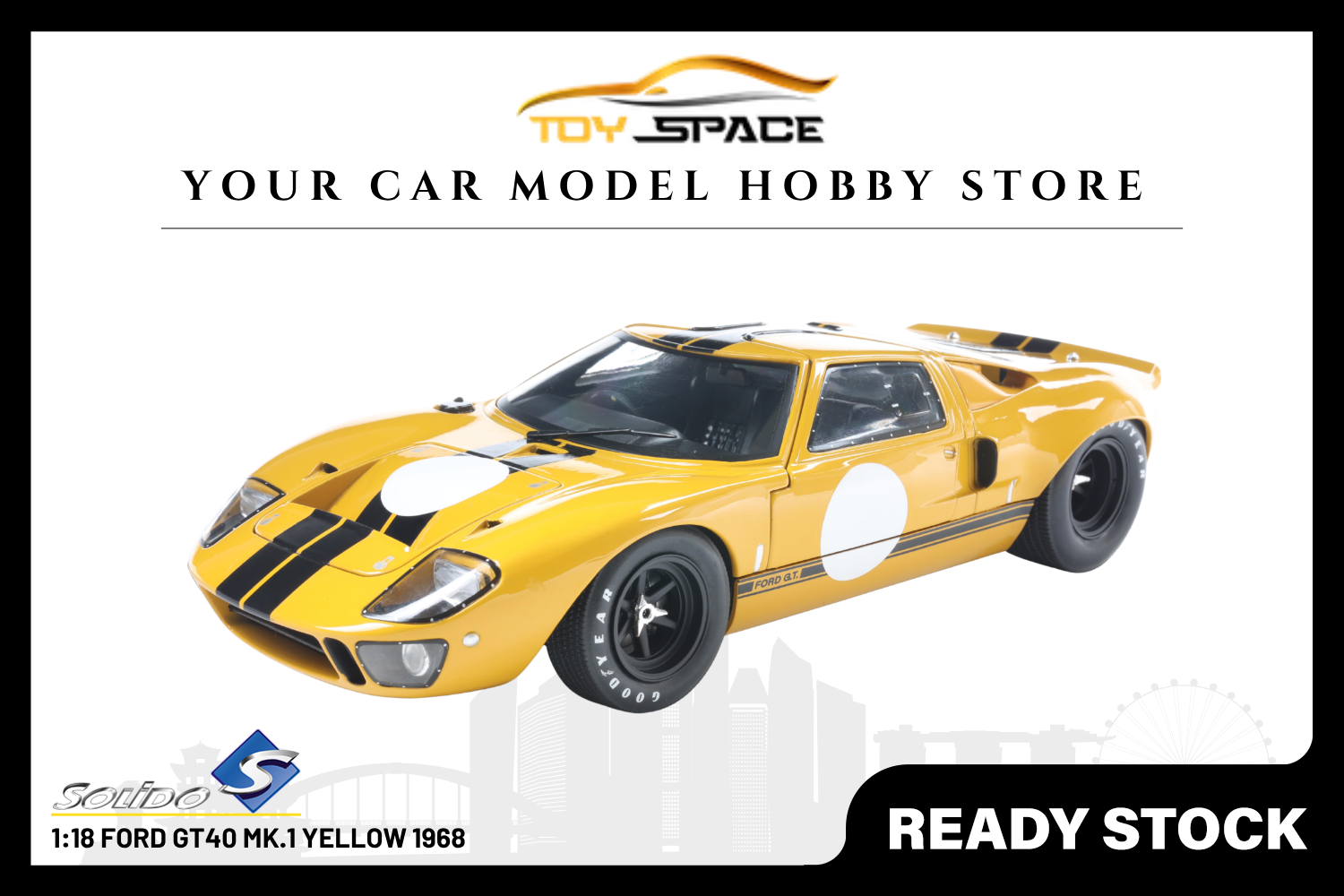 [SOLIDO] 1:18 Ford GT40 MK.1 Yellow 1968