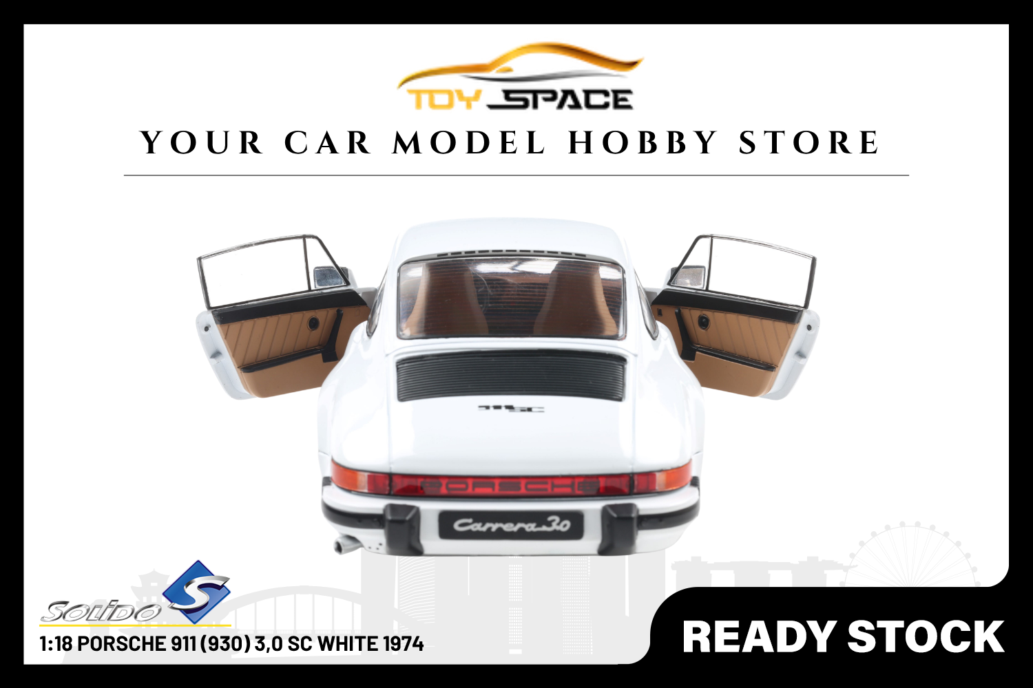 [SOLIDO] 1:18 Porsche 911 (930) 3,0 SC White 1974