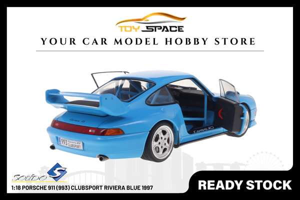 [SOLIDO] 1:18 Porsche 911 (993) Clubsport Riviera Blue 1997