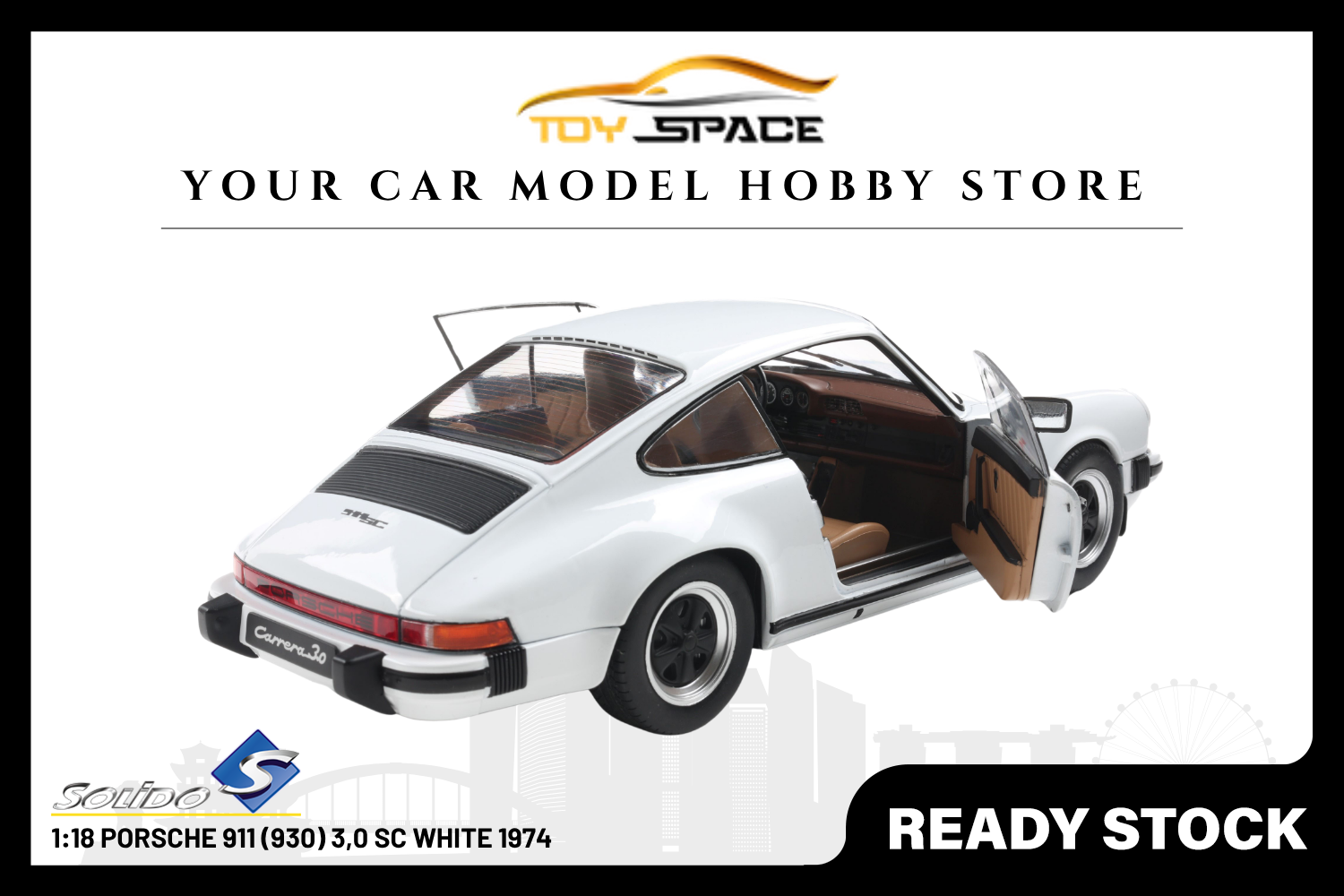 [SOLIDO] 1:18 Porsche 911 (930) 3,0 SC White 1974