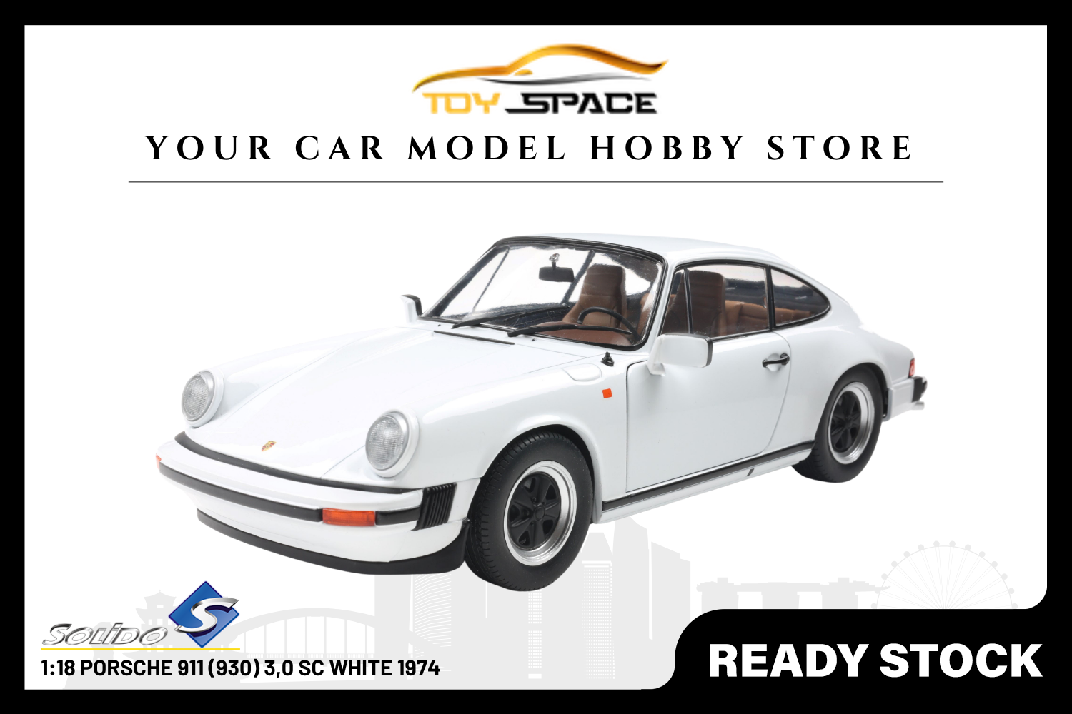 [SOLIDO] 1:18 Porsche 911 (930) 3,0 SC White 1974