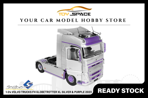[SOLIDO] 1:24 Volvo Trucks FH Globetrotter XL Silver & Purple 2023