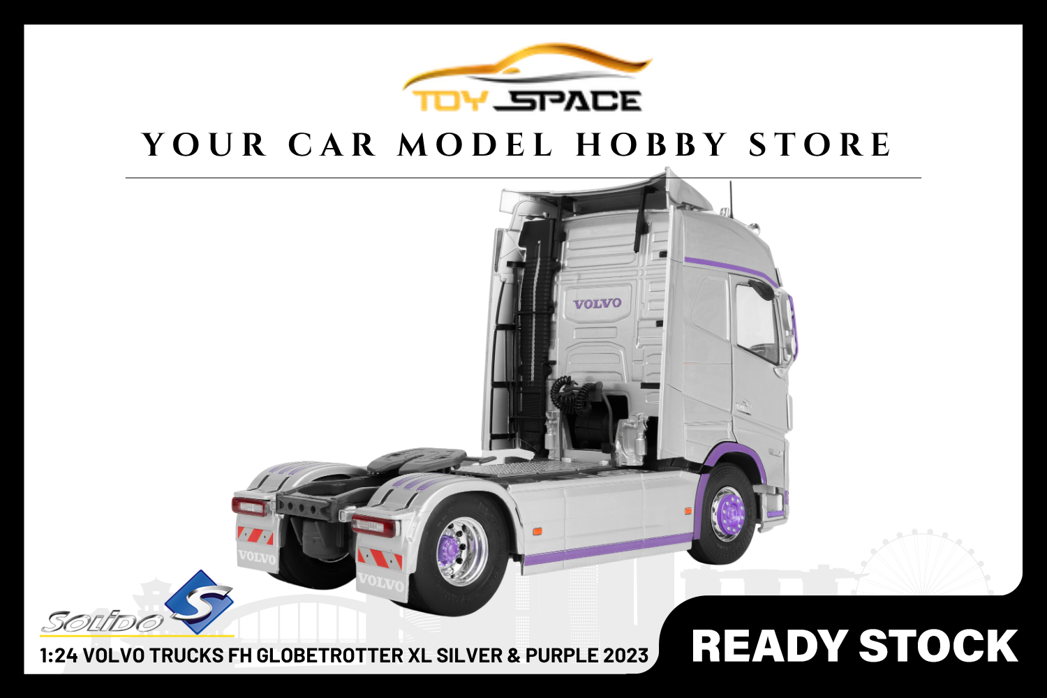 [SOLIDO] 1:24 Volvo Trucks FH Globetrotter XL Silver & Purple 2023