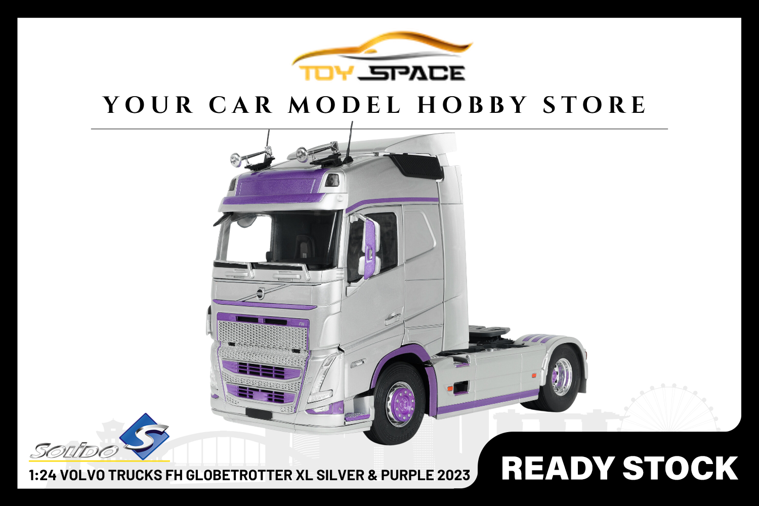 [SOLIDO] 1:24 Volvo Trucks FH Globetrotter XL Silver & Purple 2023