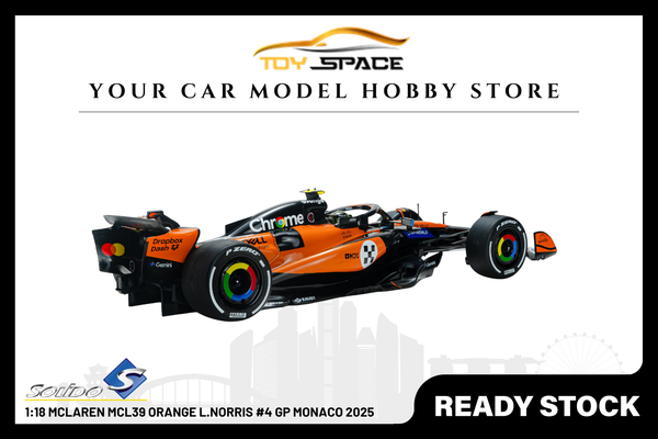 [SOLIDO] 1:18 Mclaren MCL39 Orange L.Norris #4 GP Monaco 2025