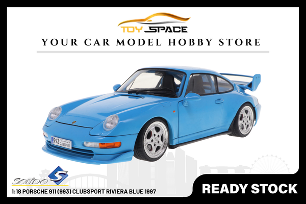 [SOLIDO] 1:18 Porsche 911 (993) Clubsport Riviera Blue 1997