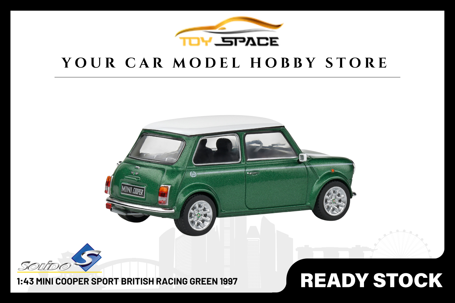 [SOLIDO] 1:43 Mini Cooper Sport British Racing Green 1997