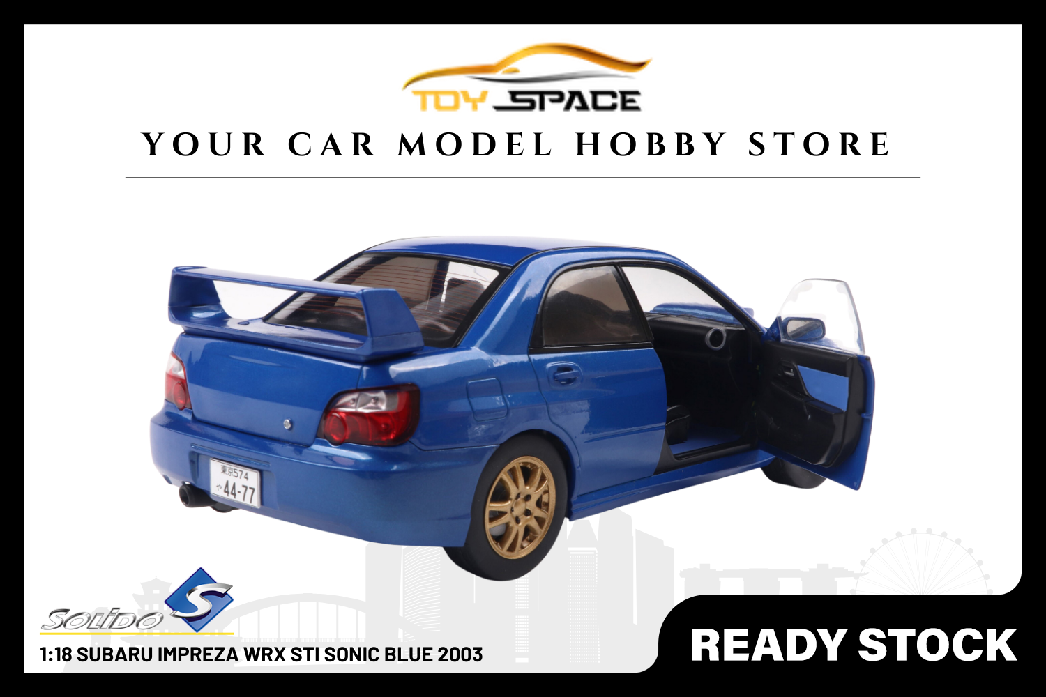 [SOLIDO] 1:18 Subaru Impreza WRX STI Sonic Blue 2003
