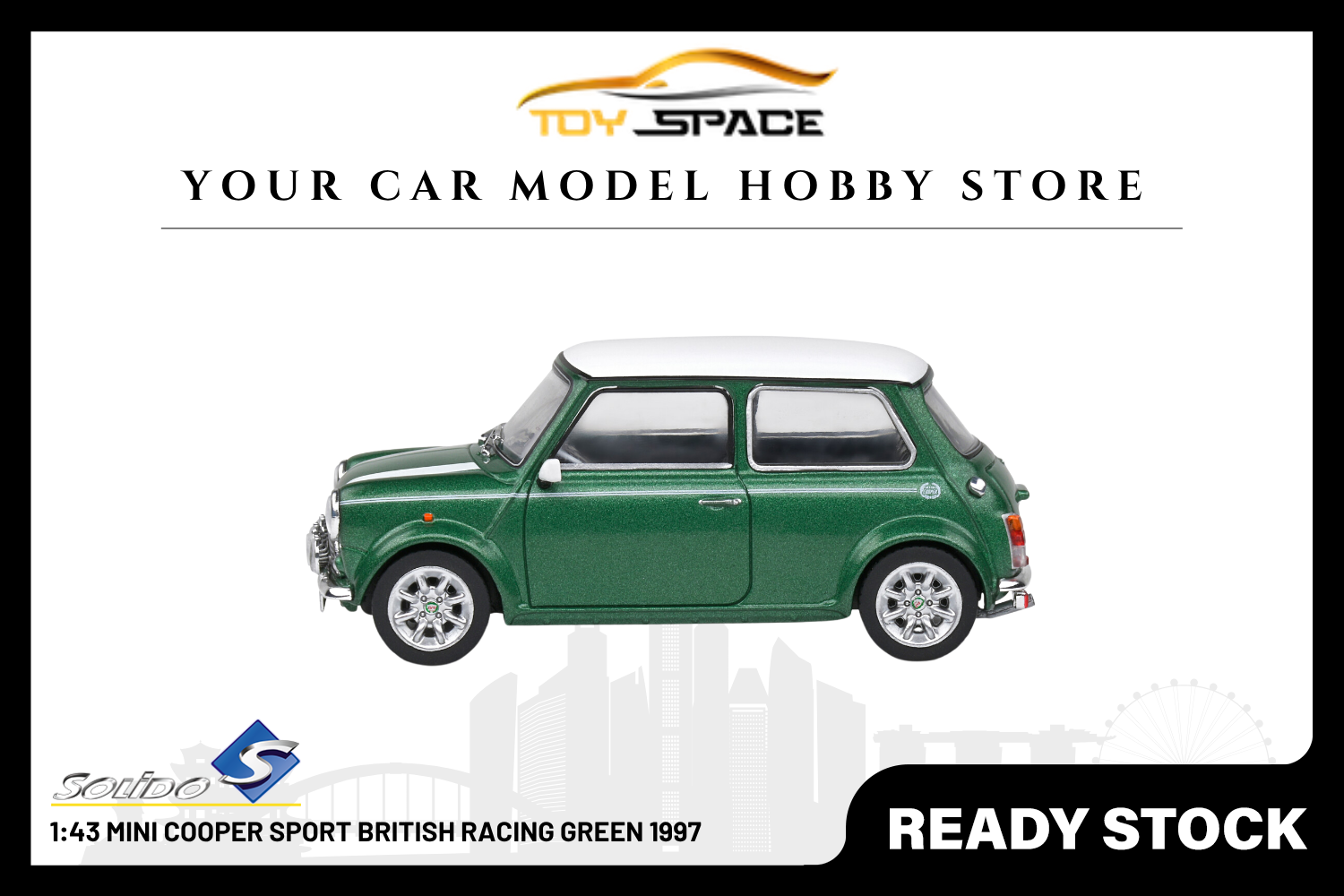 [SOLIDO] 1:43 Mini Cooper Sport British Racing Green 1997