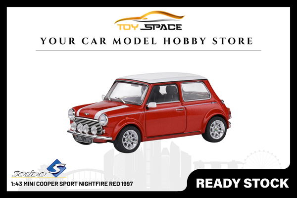 [SOLIDO] 1:43 Mini Cooper Sport Nightfire Red 1997