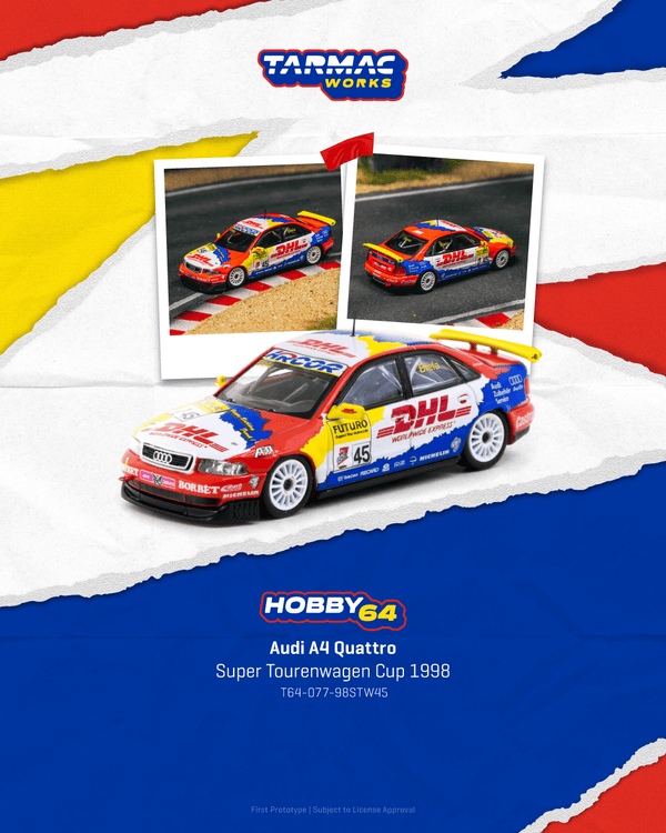 [TARMAC WORKS] 1:64 Audi A4 Quattro Super Tourenwagen Cup 1998 Frank Biela