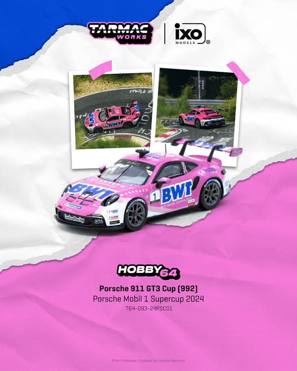 [TARMAC WORKS] 1:64 Porsche 911 GT3 Cup (992) Porsche Mobil 1 Supercup 2024 Harry King