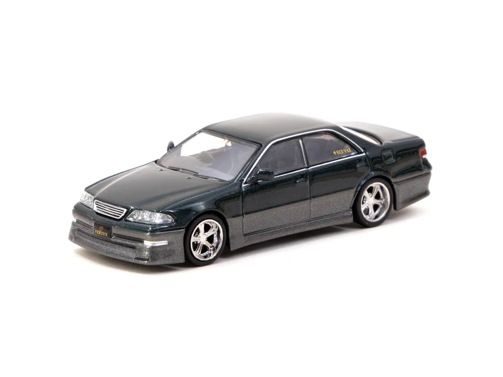 [TARMAC WORKS] 1/64 VERTEX Toyota Mark II JZX100 Dark Green Metallic - GLOBAL64