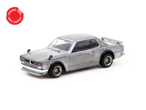 [TARMAC WORKS] 1/64 Nissan Skyline 2000 GT-R (KPGC10) Silver - GLOBAL64