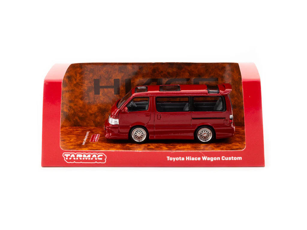 [TARMAC WORKS] 1/64 Toyota Hiace Wagon Custom Red - ROAD64