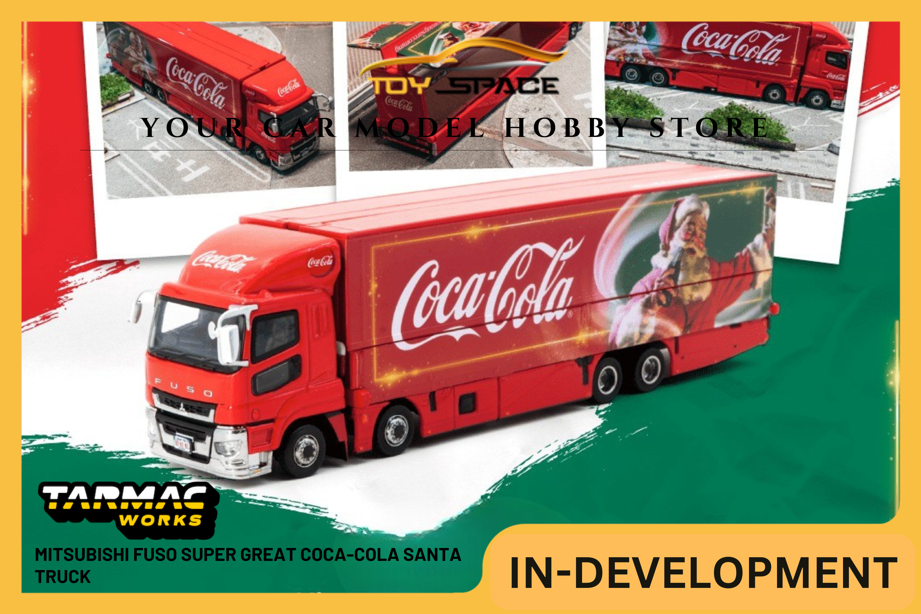 [TARMAC WORKS] 1:64 Mitsubishi Fuso Super Great Coca-Cola Santa Truck