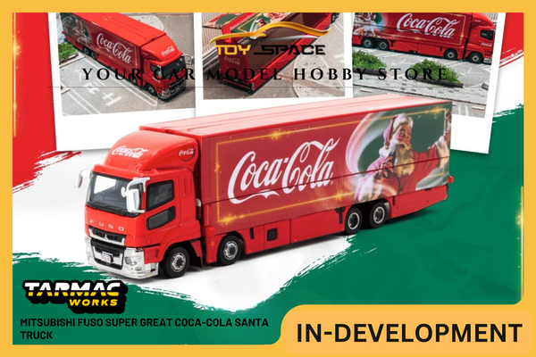 [TARMAC WORKS] 1:64 Mitsubishi Fuso Super Great Coca-Cola Santa Truck