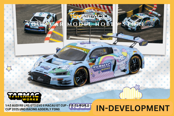 [TARMAC WORKS] 1:43 Audi R8 LMS GT3 Evo II Macau GT Cup - FIA GT World Cup 2025 Uno Racing Adderly Fong