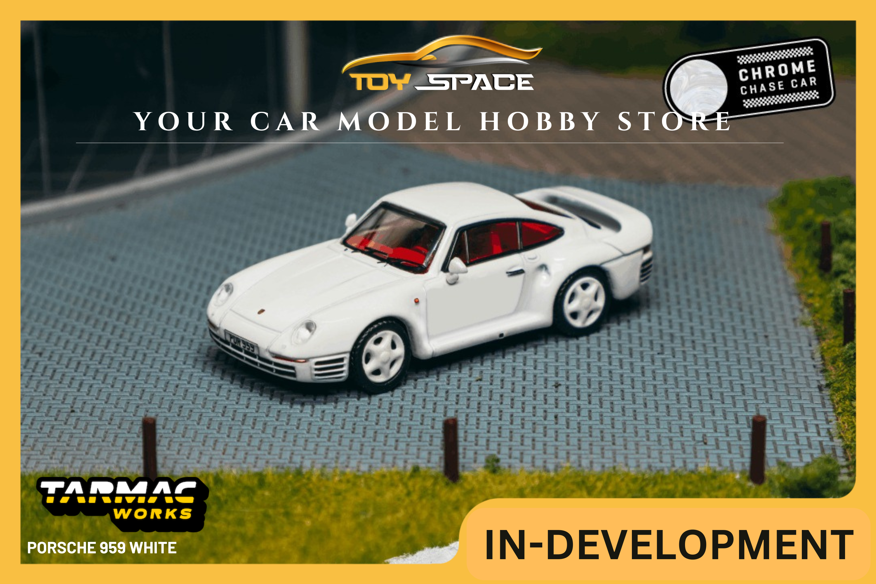 [TARMAC WORKS] 1:64 Porsche 959 White - Toy Space Diecast Online Store Singapore