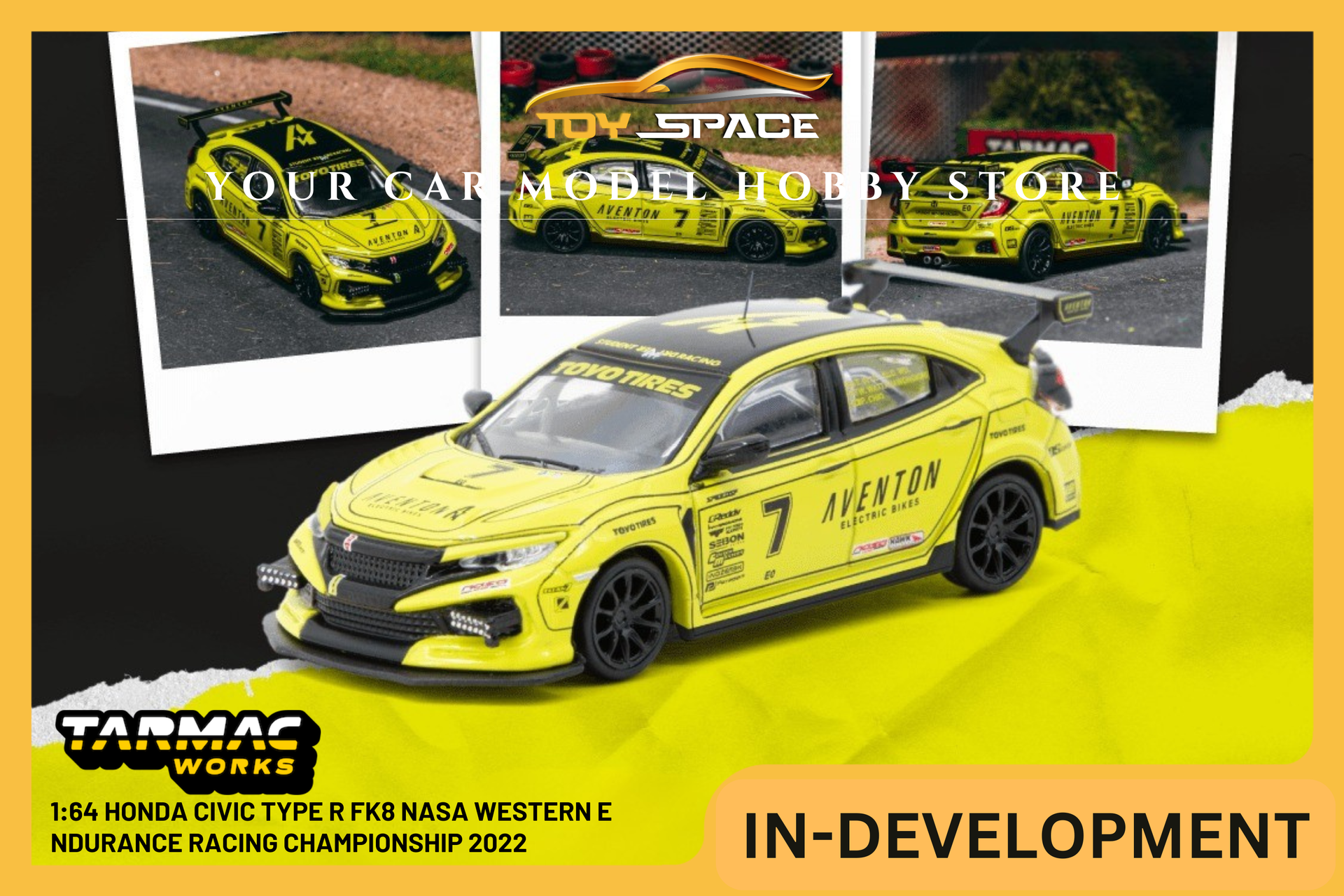 fenwick　FC64 TARMAC WORKS] 1:64 Honda Civic Type R FK8 Nasa Western Endurance Raci