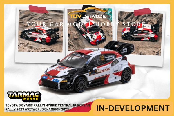 [TARMAC WORKS] 1:64 Toyota GR Yaris Rally1 Hybrid Central European Rally 2023 WRC World Champion 2023 Kalle Rovanperä / Jonne Halttunen