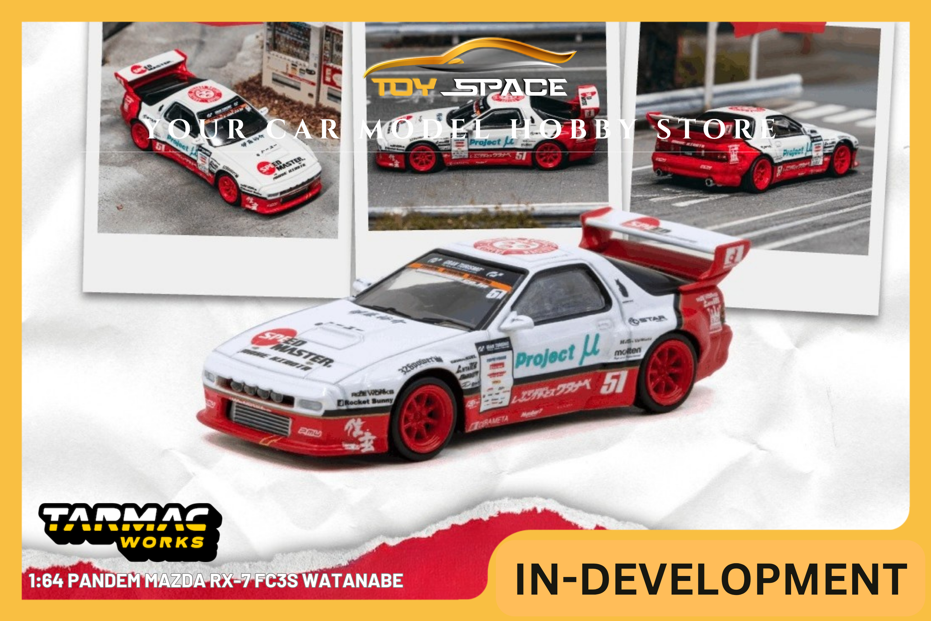 [TARMAC WORKS] 1:64 Pandem Mazda RX-7 FC3S Watanabe