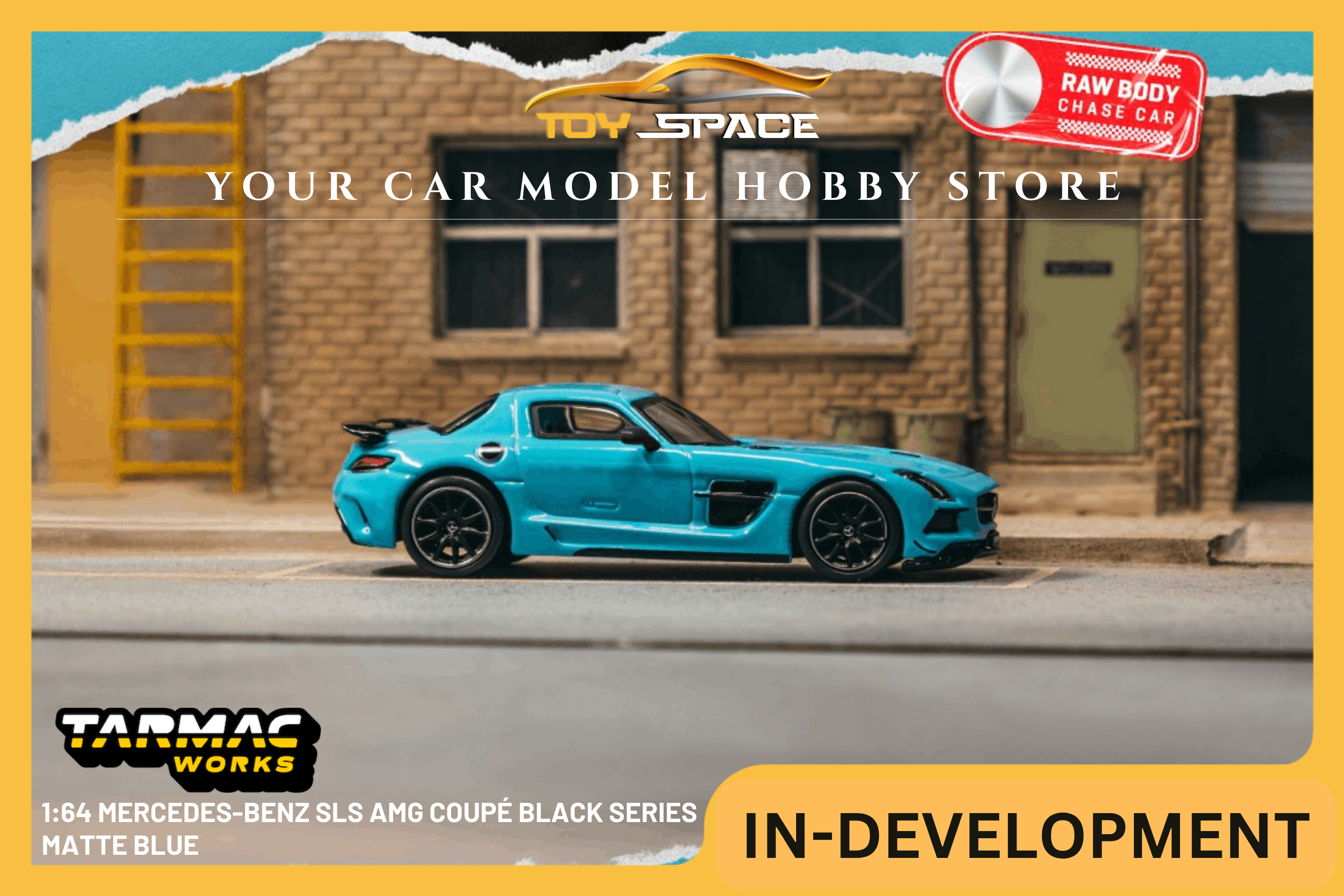 [TARMAC WORKS] 1:64 Mercedes-Benz SLS AMG Coupé Black Series Matte Blue