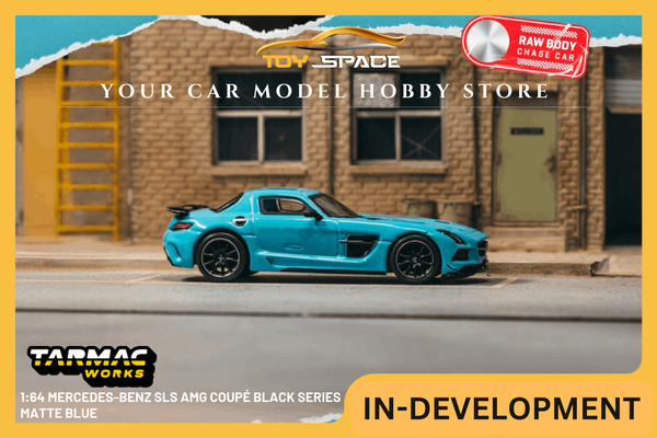 [TARMAC WORKS] 1:64 Mercedes-Benz SLS AMG Coupé Black Series Matte Blue