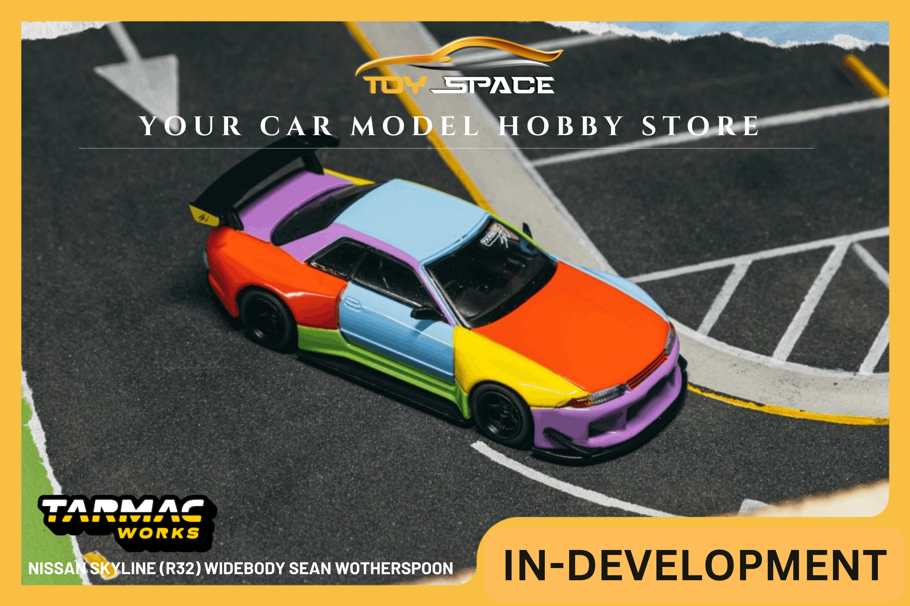 [TARMAC WORKS] 1:64 Nissan Skyline (R32) Widebody Sean Wotherspoon - Toy Space Diecast Online Store Singapore