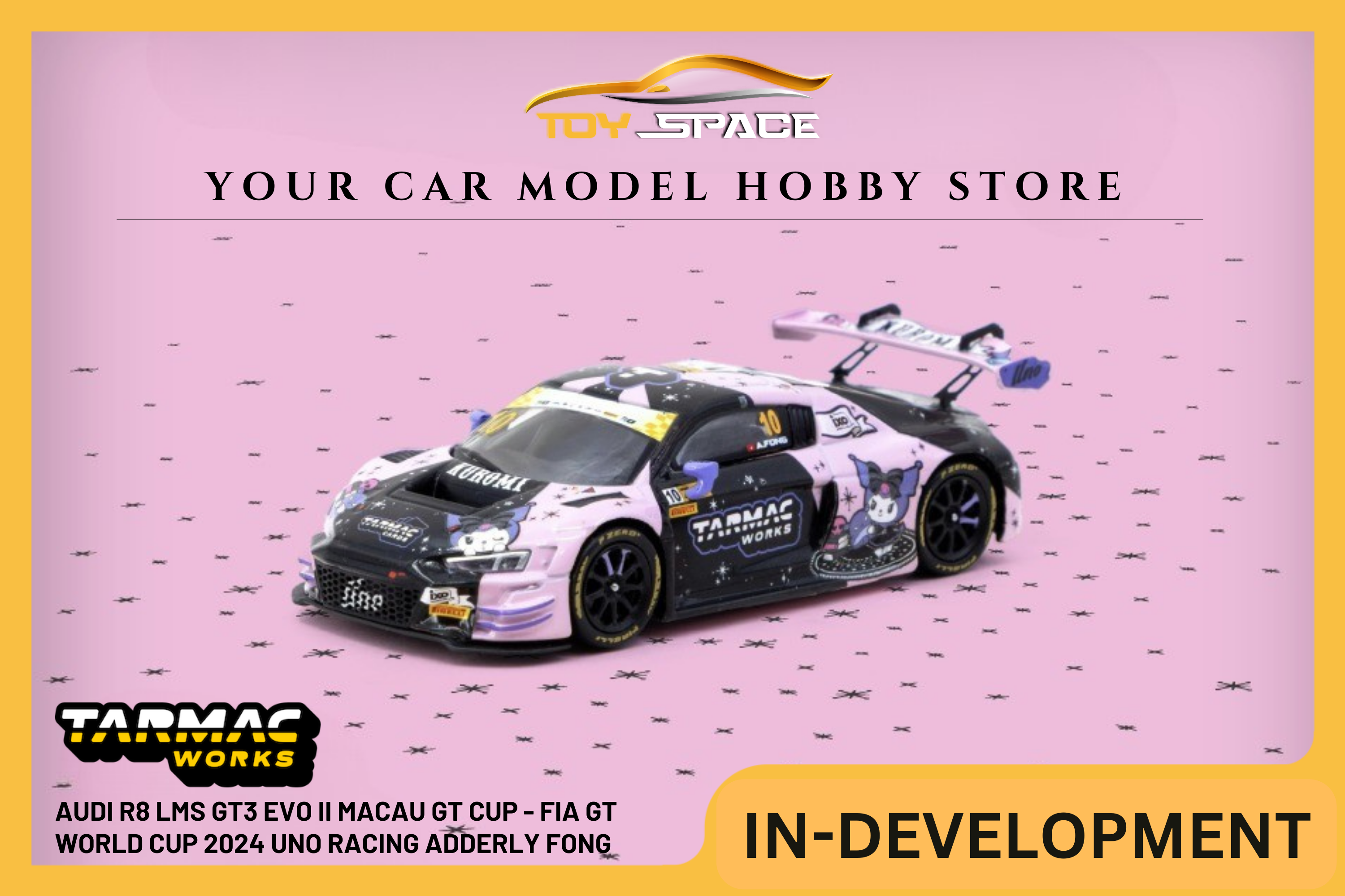 [TARMAC WORKS] 1:64 Audi R8 LMS GT3 Evo II Macau GT Cup - FIA GT World Cup 2024 Uno Racing Adderly Fong