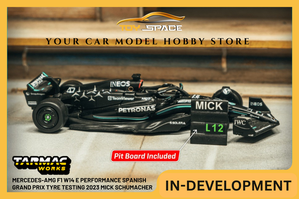 [TARMAC WORKS] 1:64 Mercedes-AMG F1 W14 E Performance Spanish Grand Prix Tyre Testing 2023 Mick Schumacher