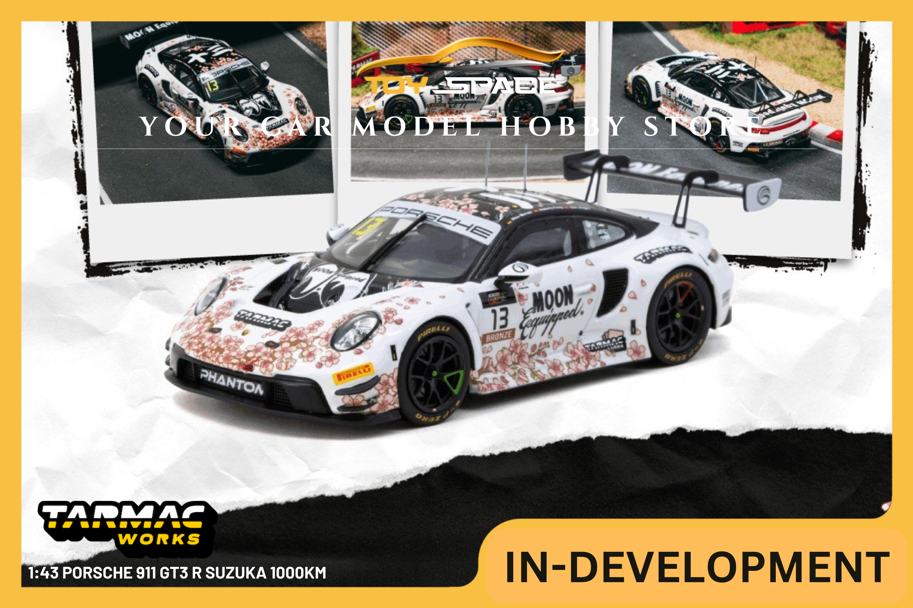 [TARMAC WORKS] 1:43 Porsche 911 GT3 R Suzuka 1000km - Intercontinental GT Challenge 2025 Phantom Global Racing Sun Jingzu / Adderly Fong / Nico Menzel