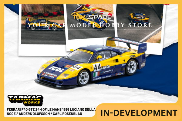 [TARMAC WORKS] 1:64 Ferrari F40 GTE 24h of Le Mans 1996 Luciano Della Noce / Anders Olofsson / Carl Rosenblad