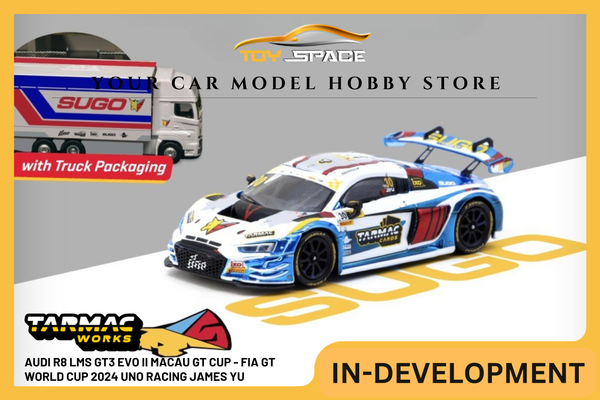 [TARMAC WORKS] 1:64 Audi R8 LMS GT3 Evo II Macau GT Cup - FIA GT World Cup 2024 Uno Racing James Yu