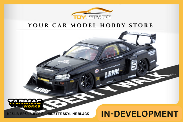 [TARMAC WORKS] 1:43 LB-ER34 Super Silhouette Skyline Black