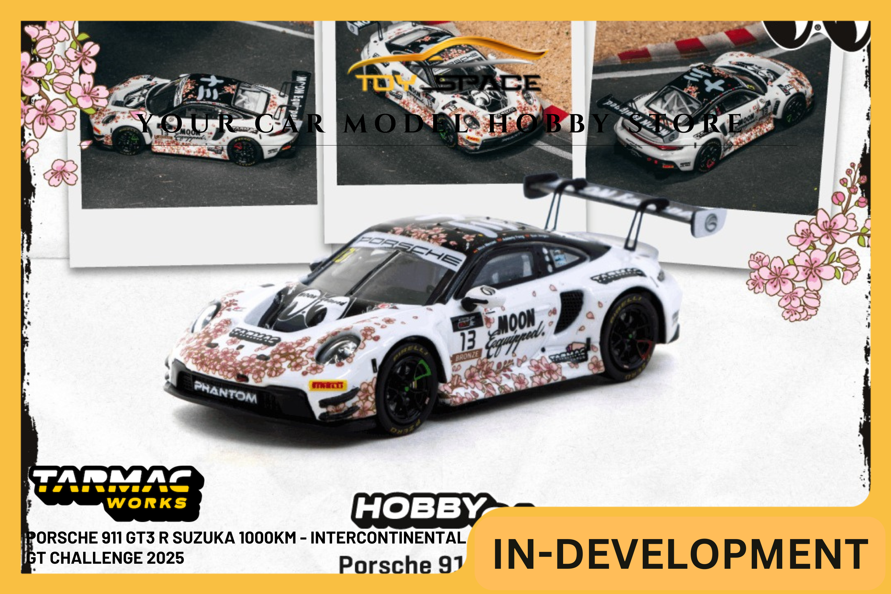 [TARMAC WORKS] 1:64 Porsche 911 GT3 R Suzuka 1000km - Intercontinental GT Challenge 2025 Phantom Global Racing Sun Jingzu / Adderly Fong / Nico Menzel - Toy Space Diecast Online Store Singapore