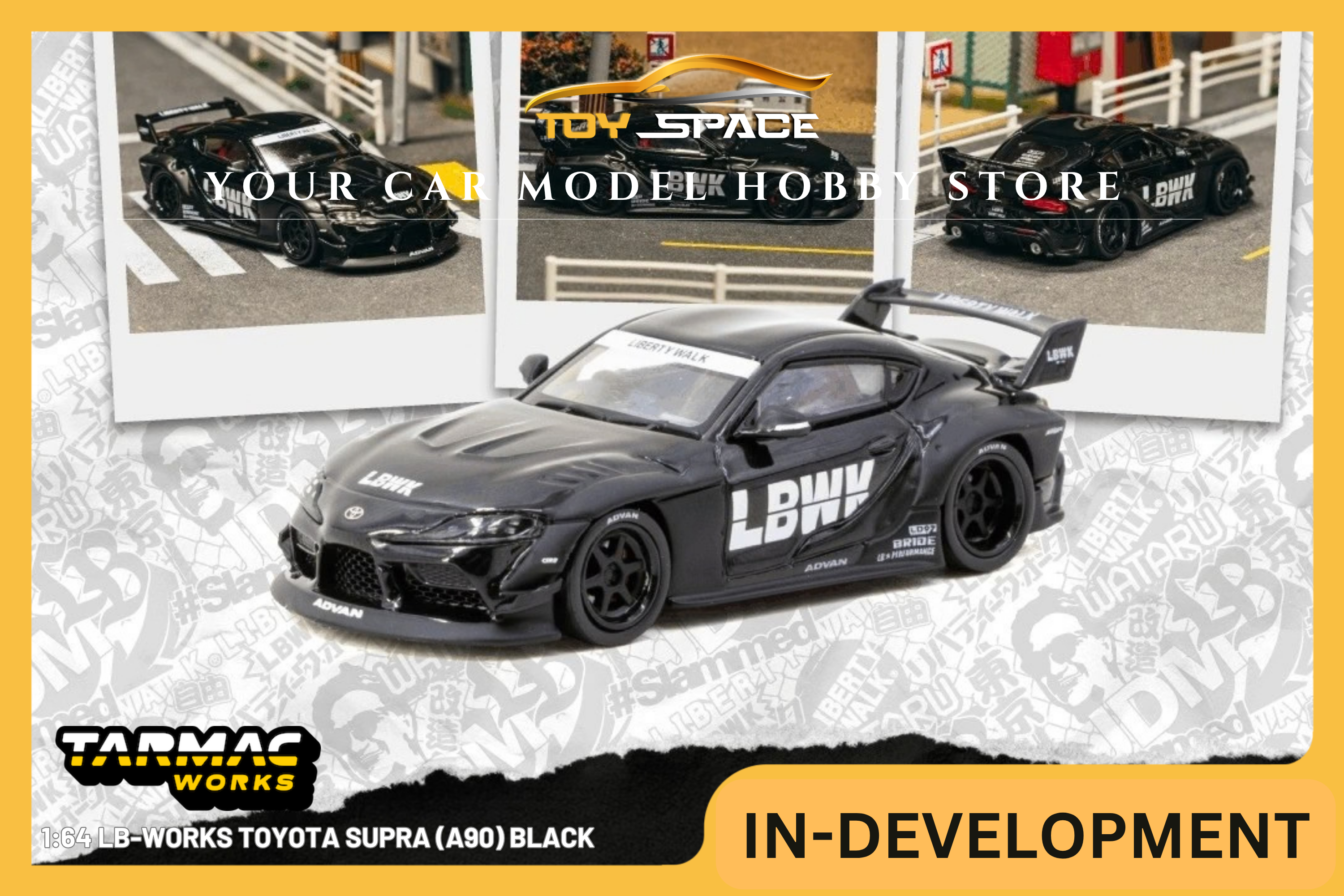 [TARMAC WORKS] 1:64 LB-Works Toyota Supra (A90) Black