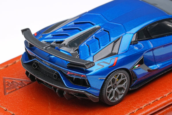 [MAKE UP] 1:64 Lamborghini Aventador SVJ 2018 Blu Nethuns [TM007E]