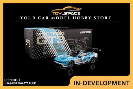 [GT MODEL] 1:64 Mustang GT3 Blue - Toy Space Diecast Online Store Singapore