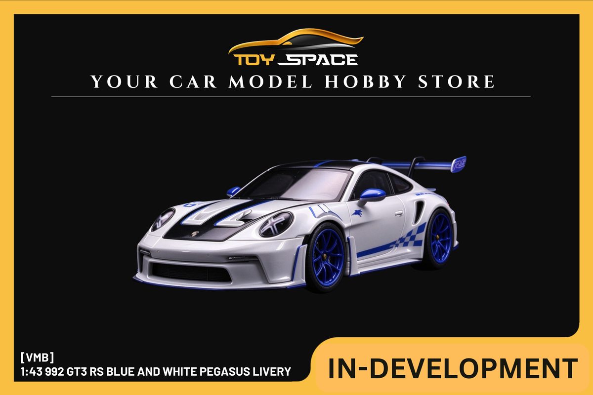 [VMB] 1:43 992 GT3 RS Blue and White Pegasus Livery