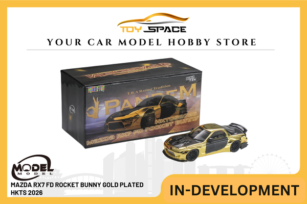 [MODEL MODEL] 1:64 Mazda RX7 FD Rocket Bunny Gold Plated HKTS 2026