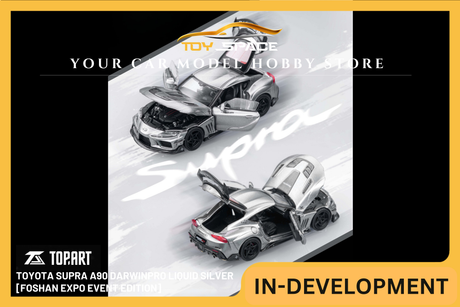 [TOP ART] 1:64 Toyota Supra A90 DarwinPro Liquid Silver [Foshan Expo Event Edition] - Toy Space Diecast Online Store Singapore