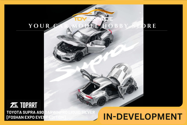 [TOP ART] 1:64 Toyota Supra A90 DarwinPro Liquid Silver [Foshan Expo Event Edition] - Toy Space Diecast Online Store Singapore